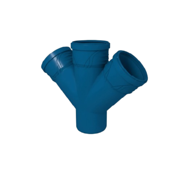 Double Y Push‑Fit Pipe Fitting (Silent)